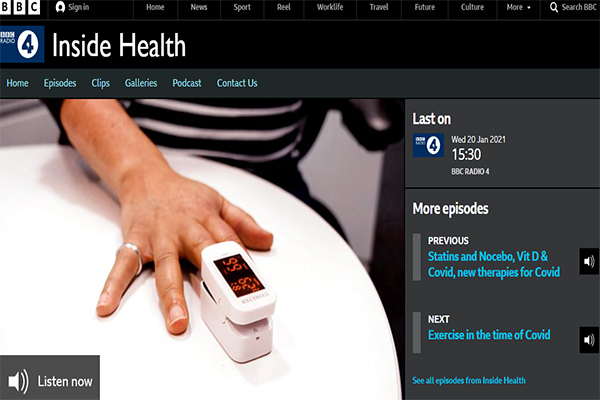 ESPOO Fingertip Oximeter Promoted by BBC