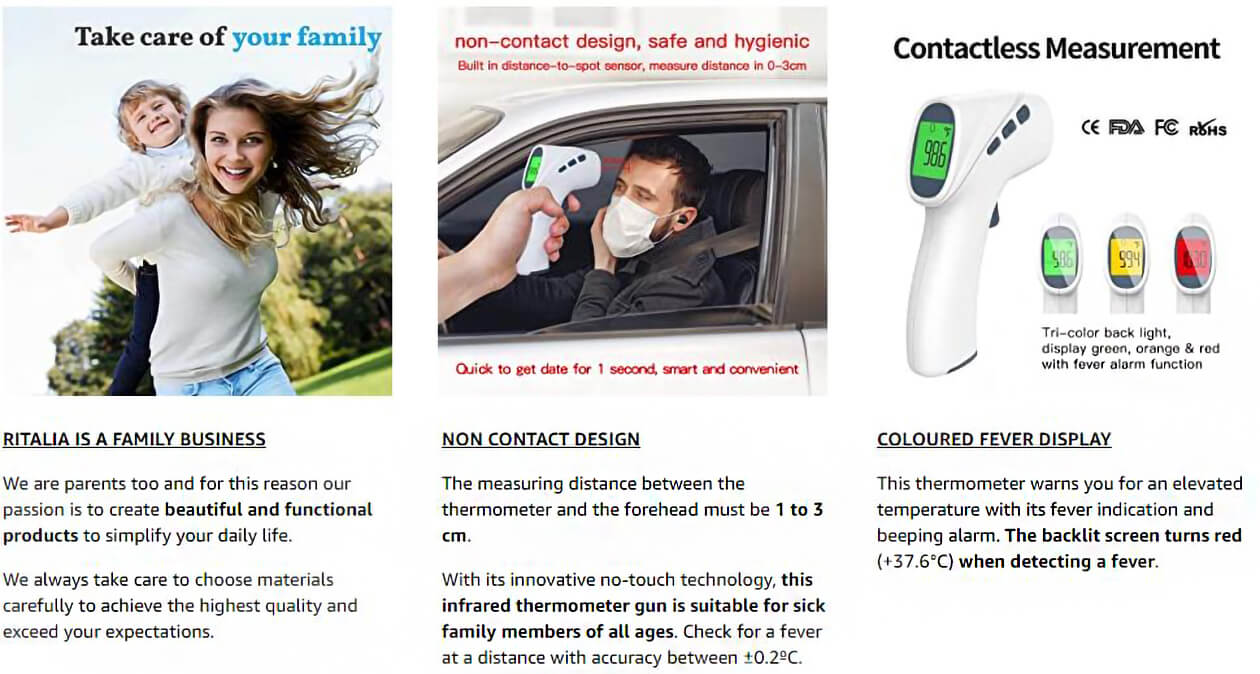 Ce Approved Medical Clinical Fever Household Head Non Contact Temperature Forehead Digital 4010